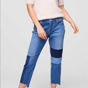 💕LOFT PATCHWORK BOYFRIEND JEANS!  NEW!💕